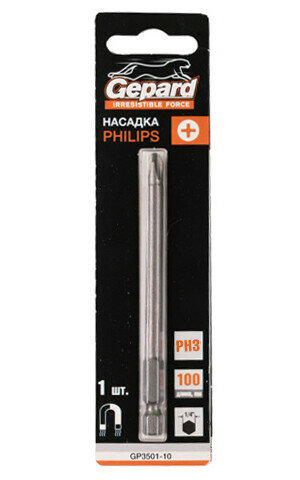 Бита насадка для шуруповерта магнитная PH2 150 мм GEPARD GP3501-15 — фото 1