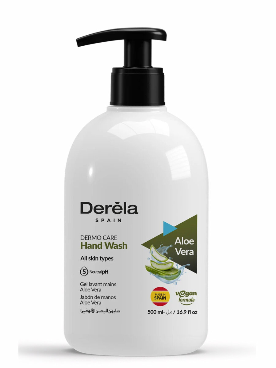 DERELA Жидкое мыло для рук алоэ вера Aloe Vera 500 мл