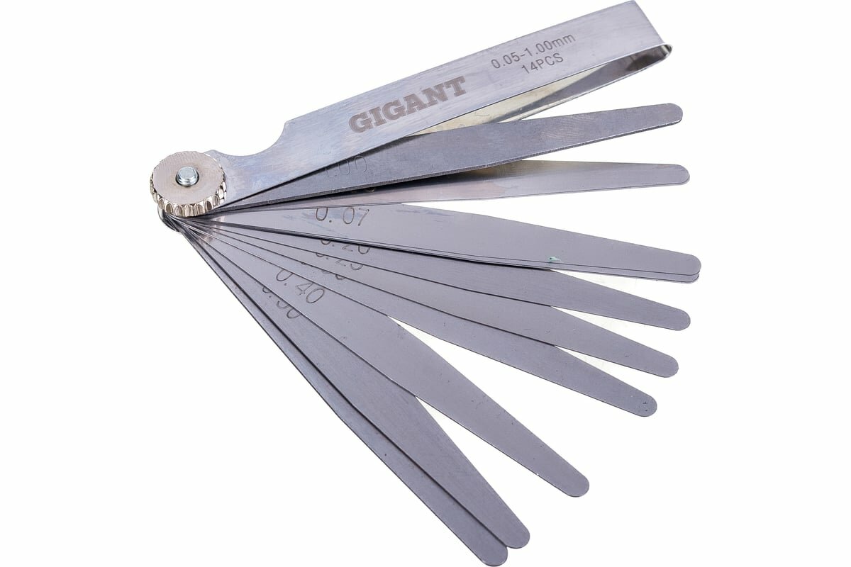 Gigant Набор измерительных щупов GGS-14, 14 шт, диапазон 0,05-1,00 мм, точность