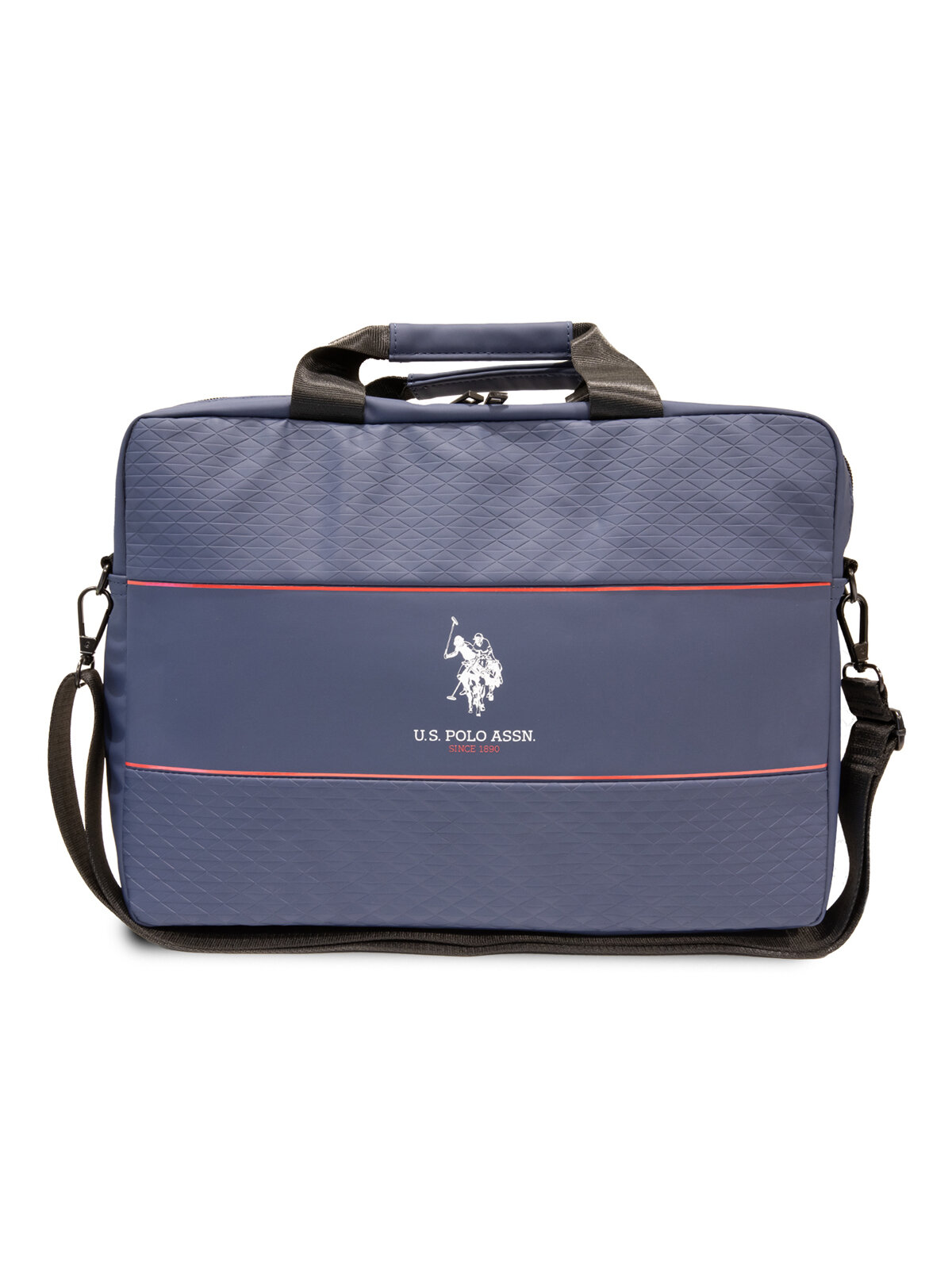 U.S. Polo Assn. для ноутбуков 15" сумка Computer Bag Textured pattern Double Horse logo Navy