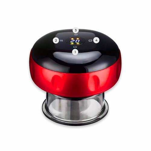 Вакуумный баночный массажер, электрический массажер для тела, красный