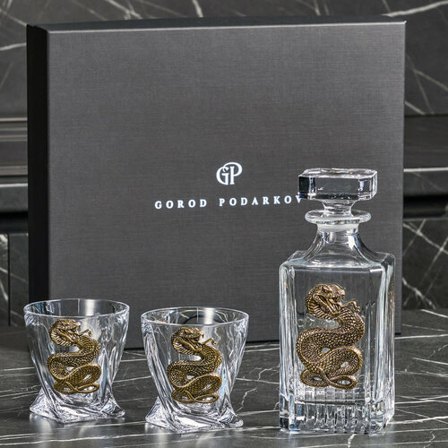 Набор для виски со штофом Весёлая змея в коробке 35179₽