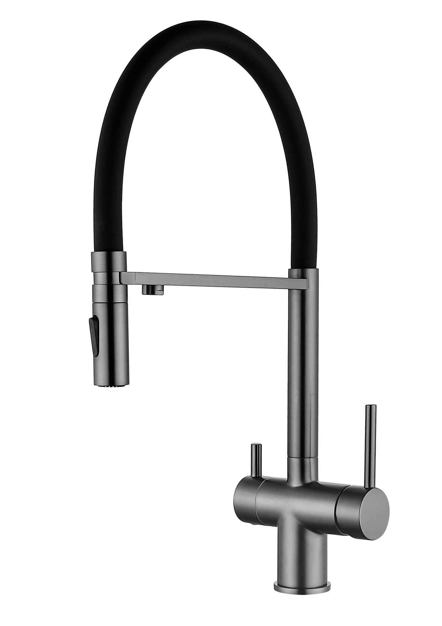 Смеситель для кухни под фильтр на магните Grocenberg GB4096BG Графит (Kerox Венгрия)