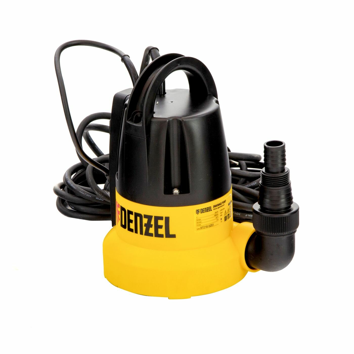 Дренажный насос DP500E 500 Вт подъем 7 м 7000 л/ч Denzel 97218