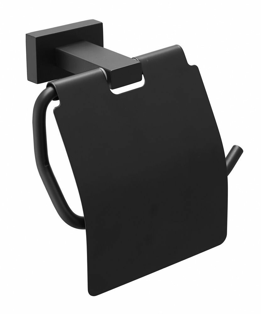 Держатель для туалетной бумаги с крышкой ViEiR 5009C Черный