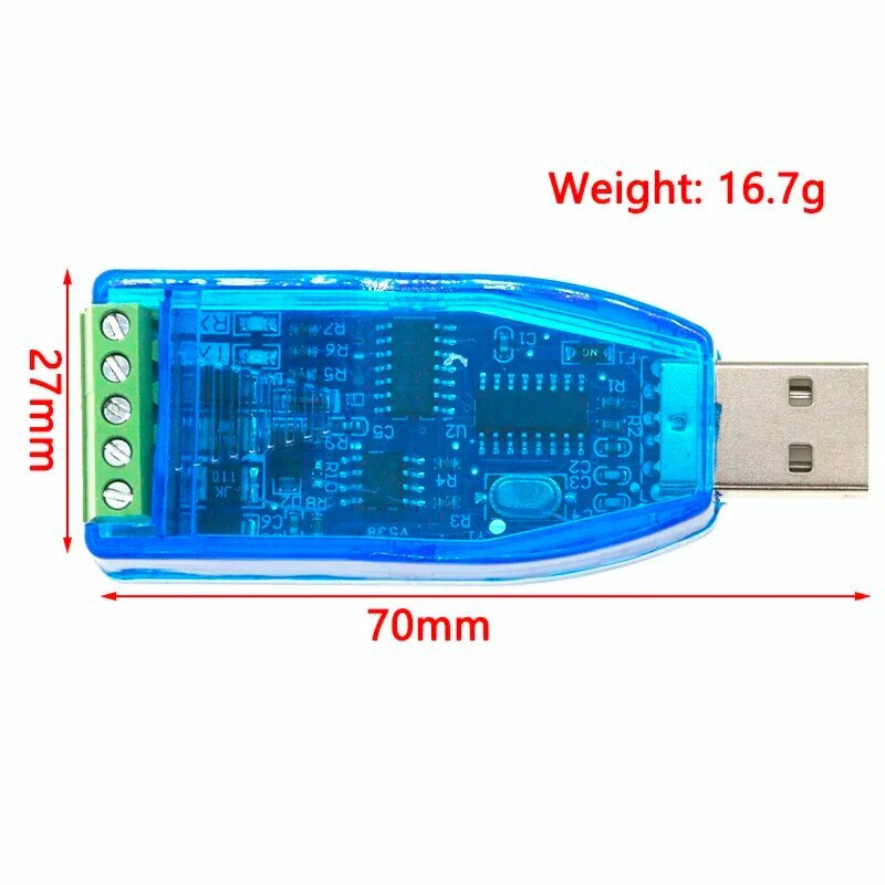 Промышленный преобразователь USB в RS485, обновленная защита, совместимость преобразователя RS232, стандарт V2.0, модуль платы разъема RS-485 A, USB To RS485