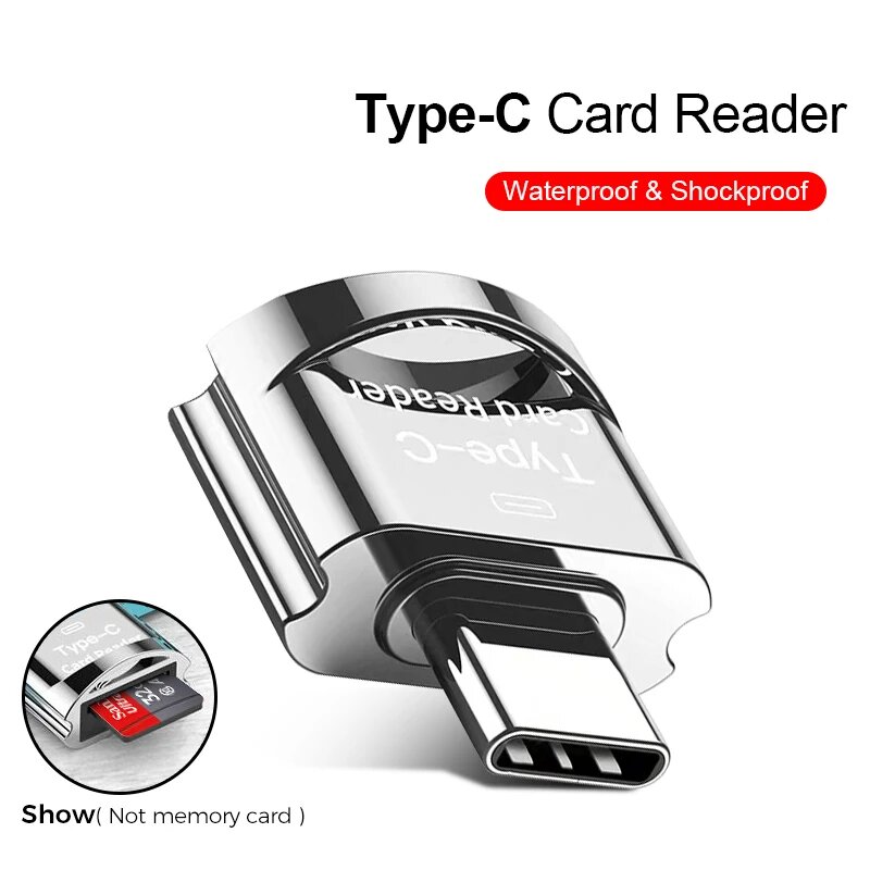 Картридер Type C к Micro-SD, Серебристый