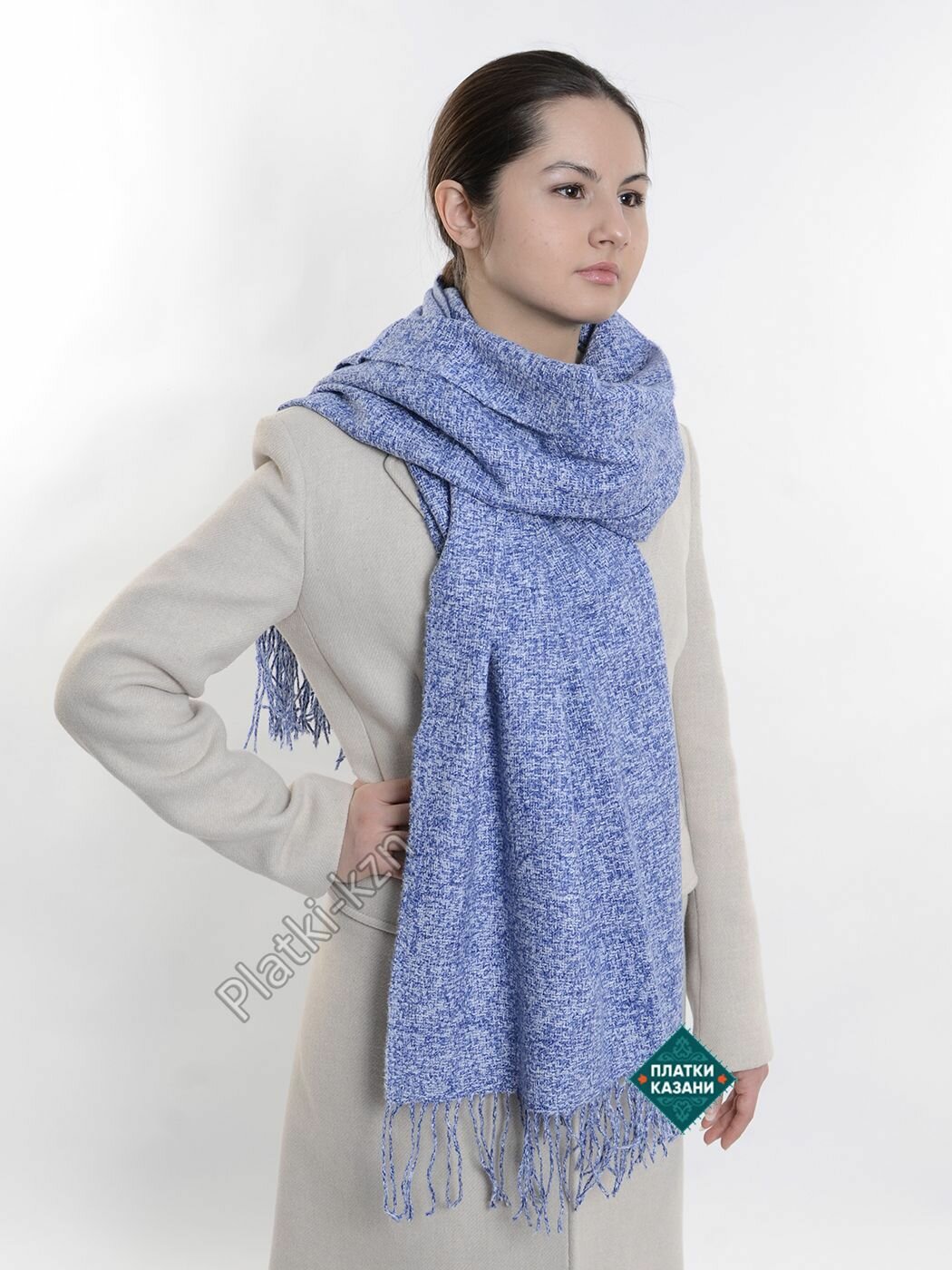 Палантин Cashmere Базовая коллекция для женщин,180х65 см, светло-синий