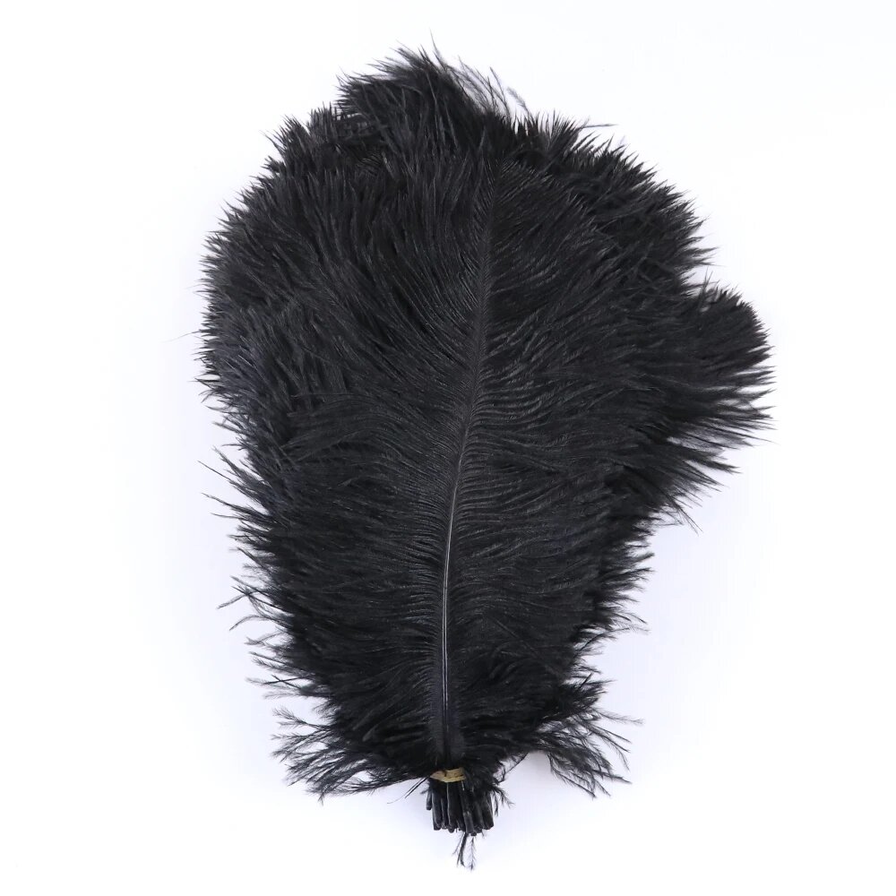 Натуральные страусиные перья для декора 10 шт.