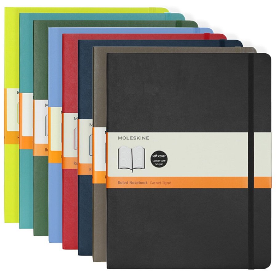 Блокнот Moleskine CLASSIC SOFT XLarge 190х250мм 192стр. линейка мягкая обложка зеленый 6 шт./кор. - фото №10