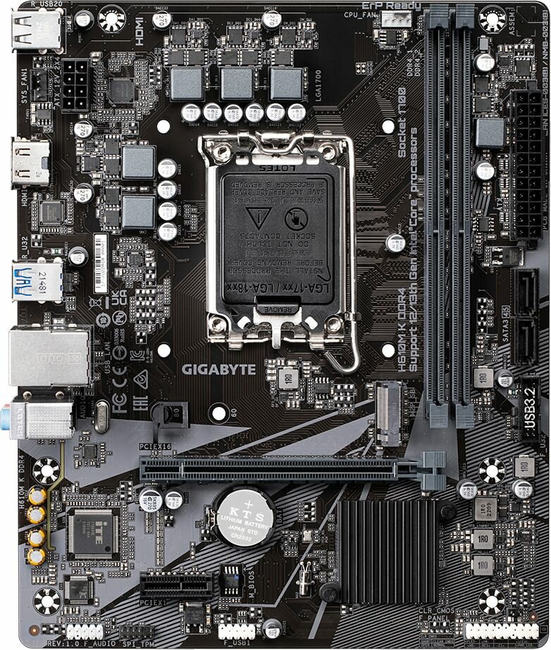 Материнская плата GIGABYTE H610M K DDR4 (rev. 2.0)