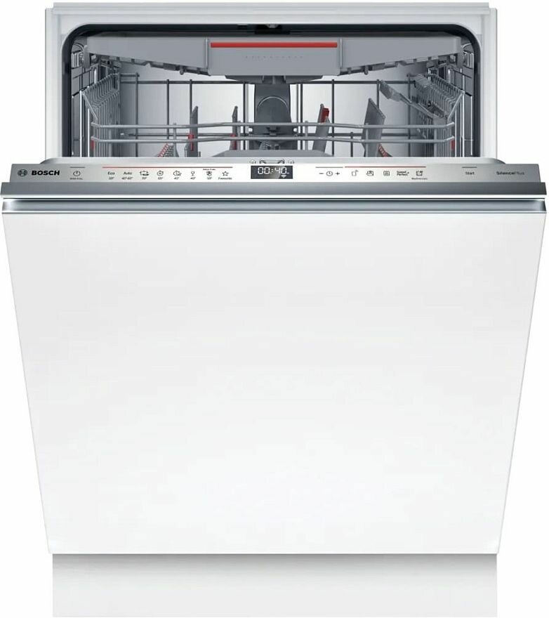 Посудомоечная машина Bosch SMV6ECX00E, встраиваемая, серебристая, 60см, 8 программ