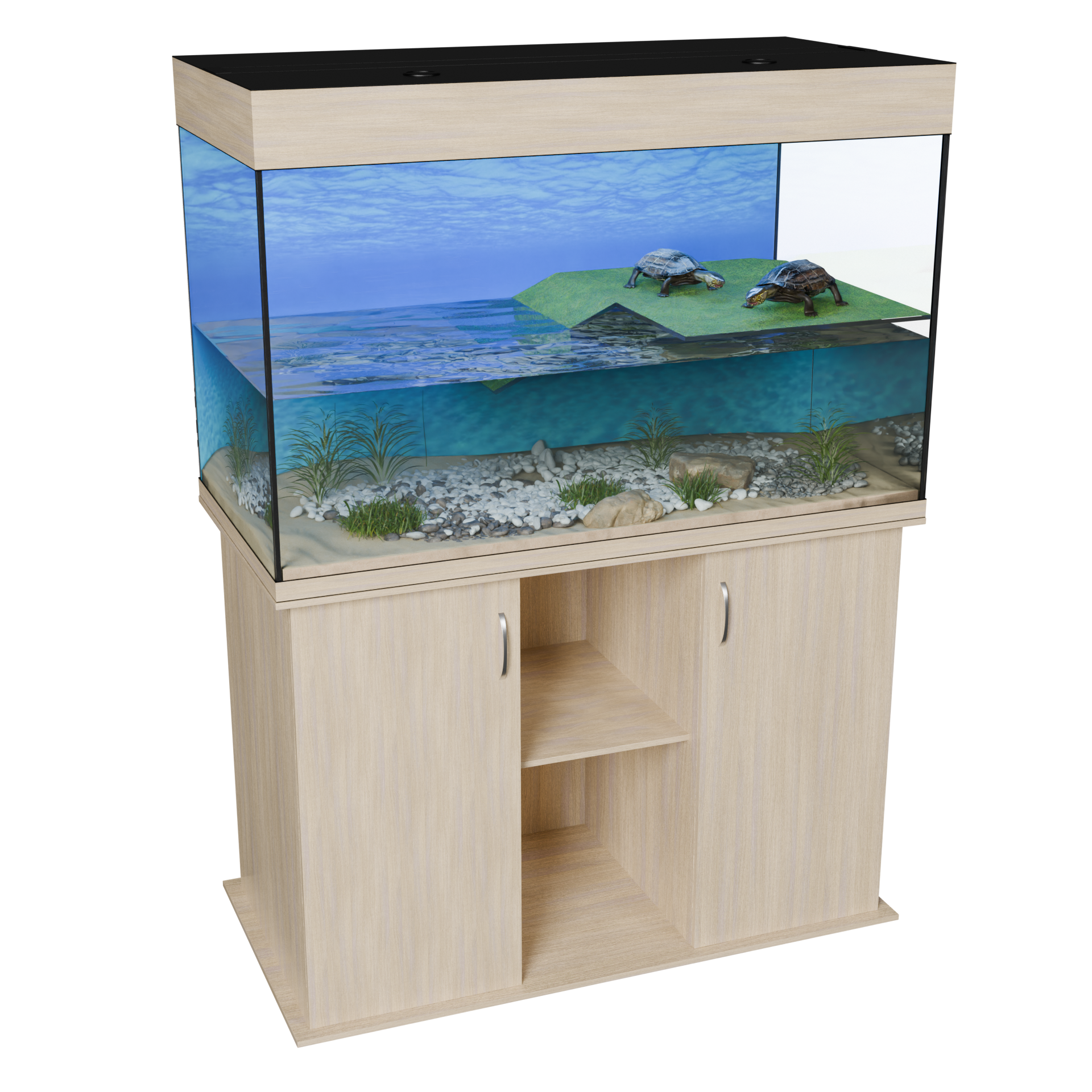 Аквариум для черепах 300 литров с тумбой террариум для красноухих