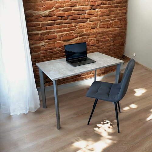 Изображение товара Игровой компьютерный стол/ 100*70 см, цвет столешницы Бетон светлый, Ножки серый хром