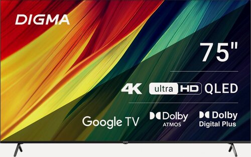 Изображение товара Телевизор Digma Google TV DM-LED75UQB31, 75", QLED, 4K Ultra HD, Google TV, черный