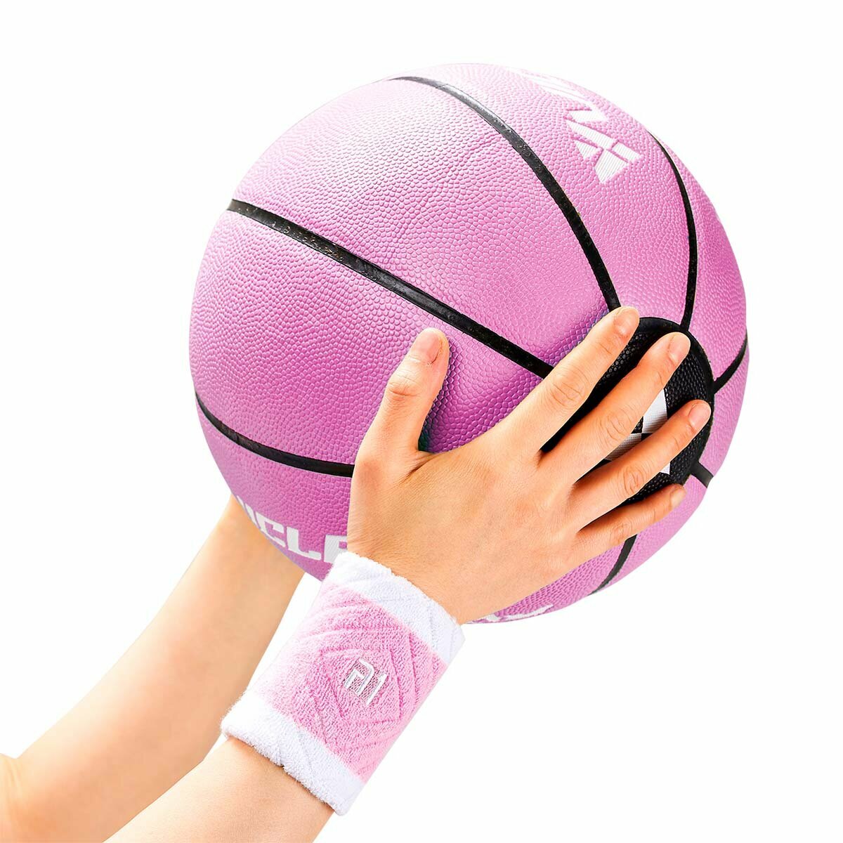 Напульсник спортивный TAAN HJ 1317 WHITE/PINK бело-розовый 1шт