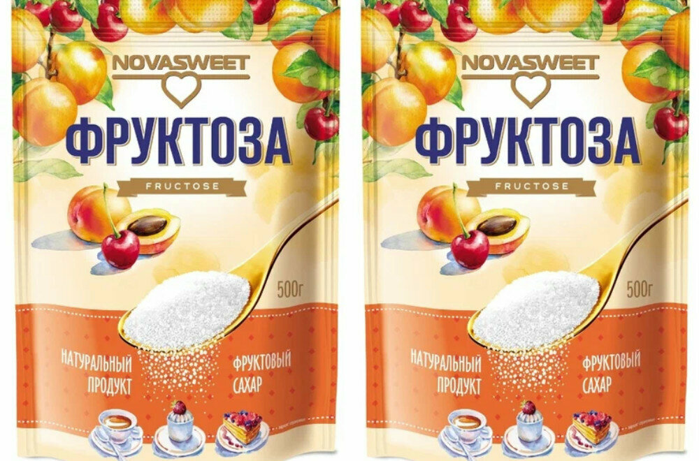 Фруктоза Новасвит, 500 гр, 2 шт.