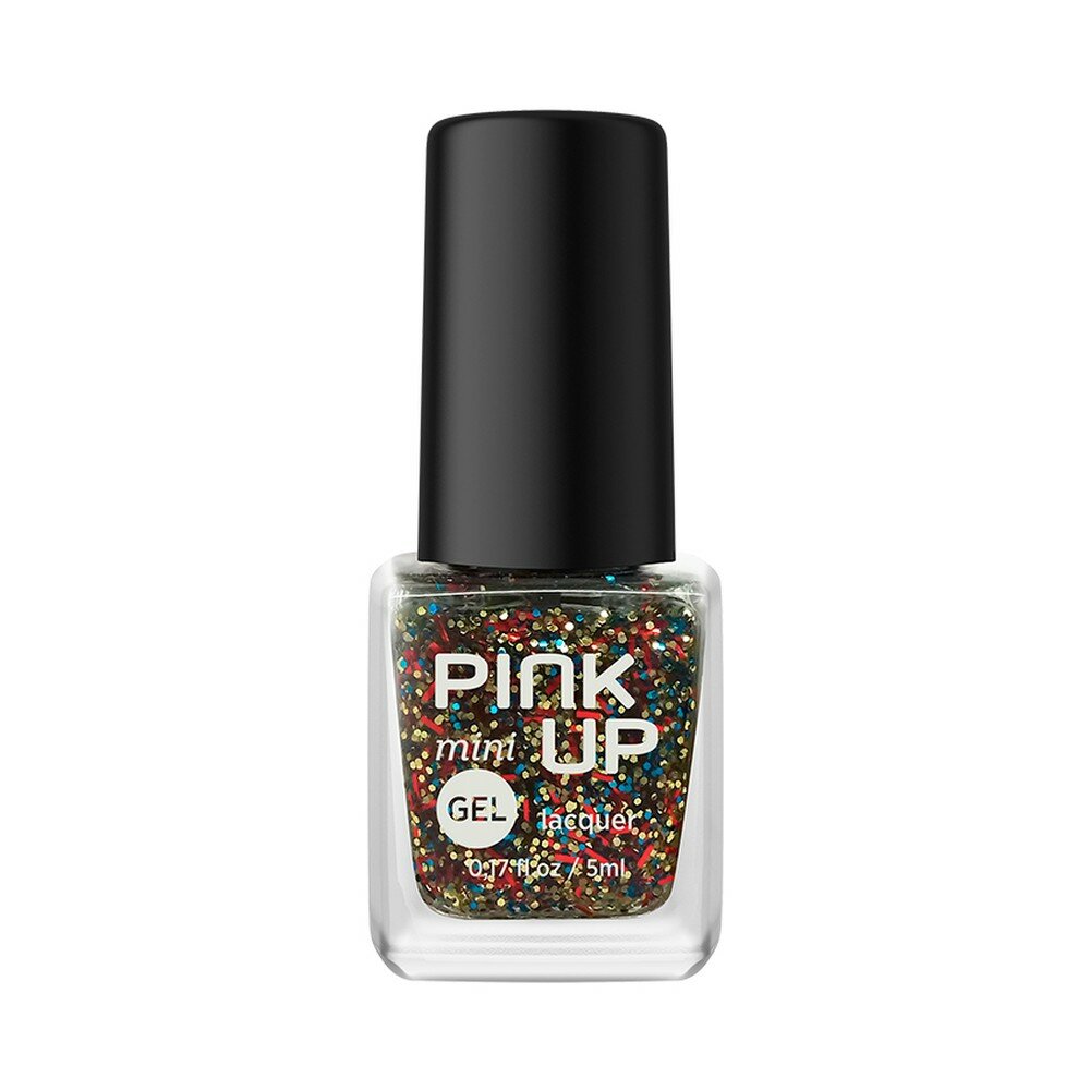 Лак для ногтей PINK UP MINI GEL с эффектом геля, тон 92, 5 мл
