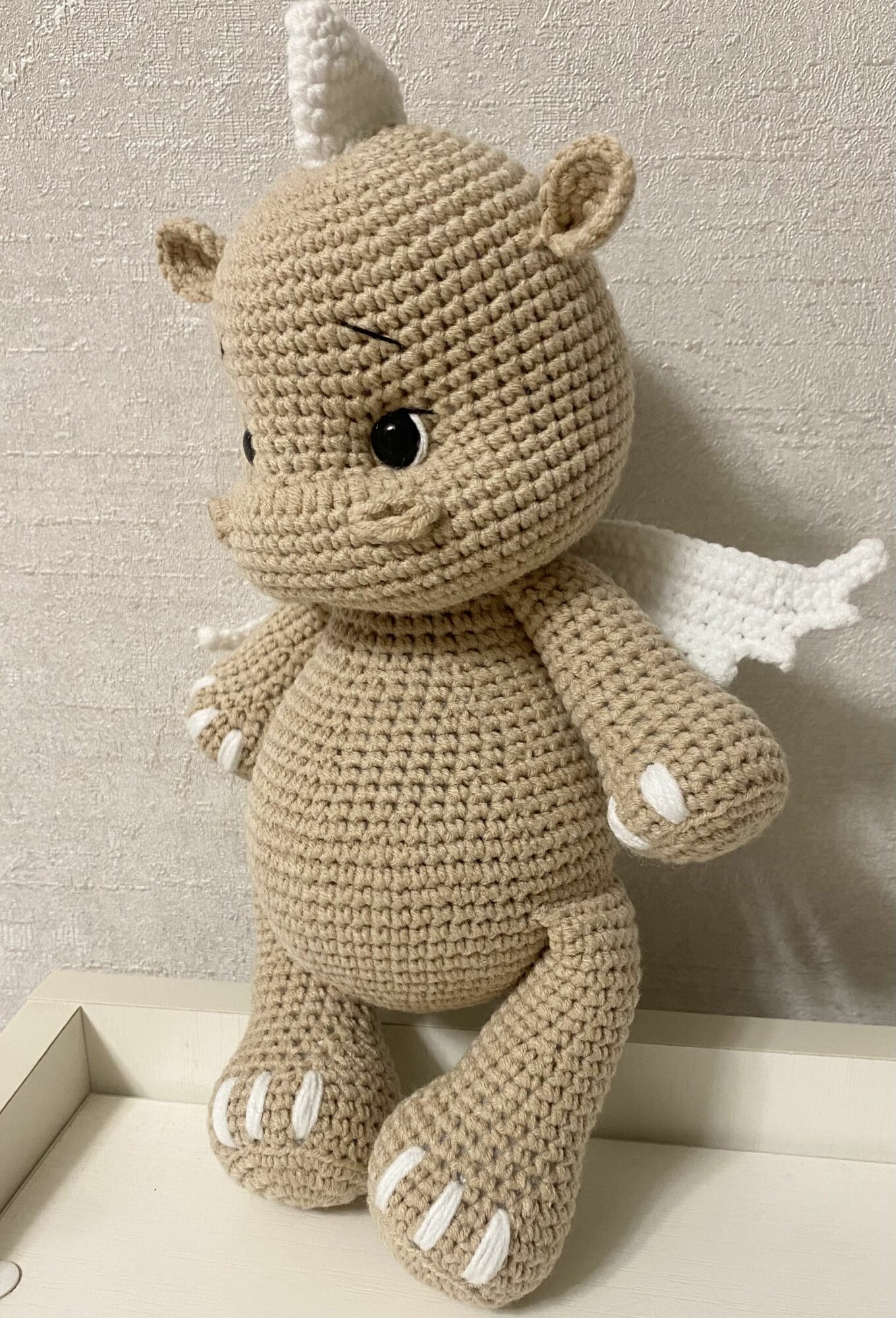 Вязаная игрушка дракон