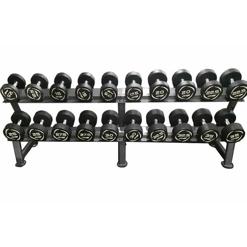 Комплект PVC гантелей 12,5-35кг (10пар) со стойкой