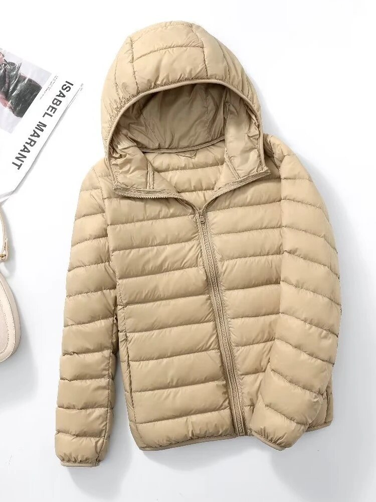 Пуховик NewBang, размер 3XL, бежевый