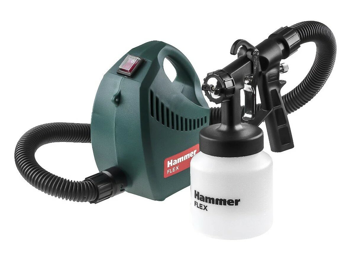 Краскопульт Hammerflex PRZ500B, сетевой, 800 мл, воздушный, турбинный, 500 Вт
