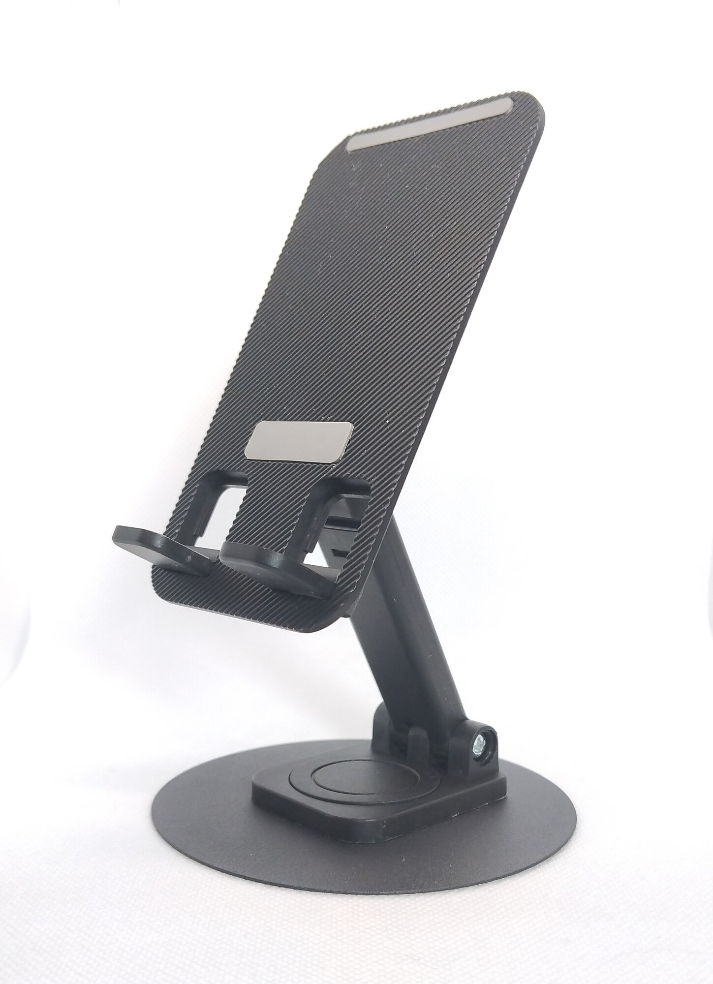 Универсальная подставка для телефона/планшета до 11", складная, регулируемая, металл+пластик, чёрная