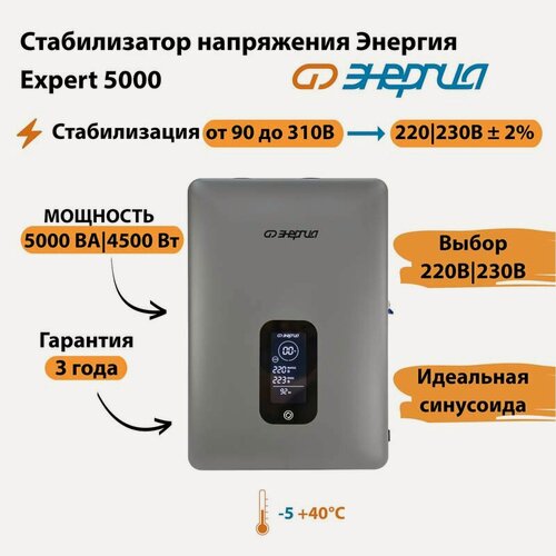 Изображение товара Инверторный cтабилизатор напряжения Энергия Expert 5000 (стаб)