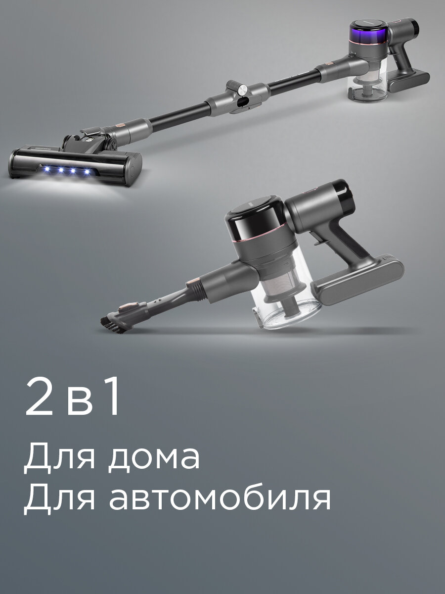 Пылесос вертикальный беспроводной редмонд VH1311, для сухой уборки, для дома и автомобиля — фото 1