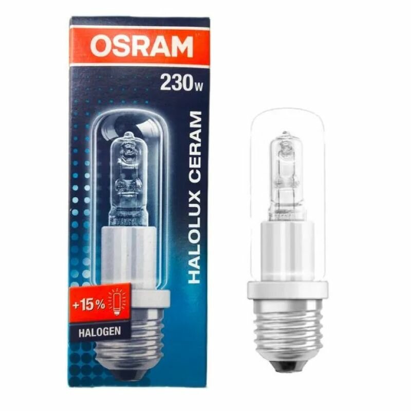 Лампа галогеновая Halolux Ceram 64480 прозрачная 4350Lm 3000K 230В E27 Osram
