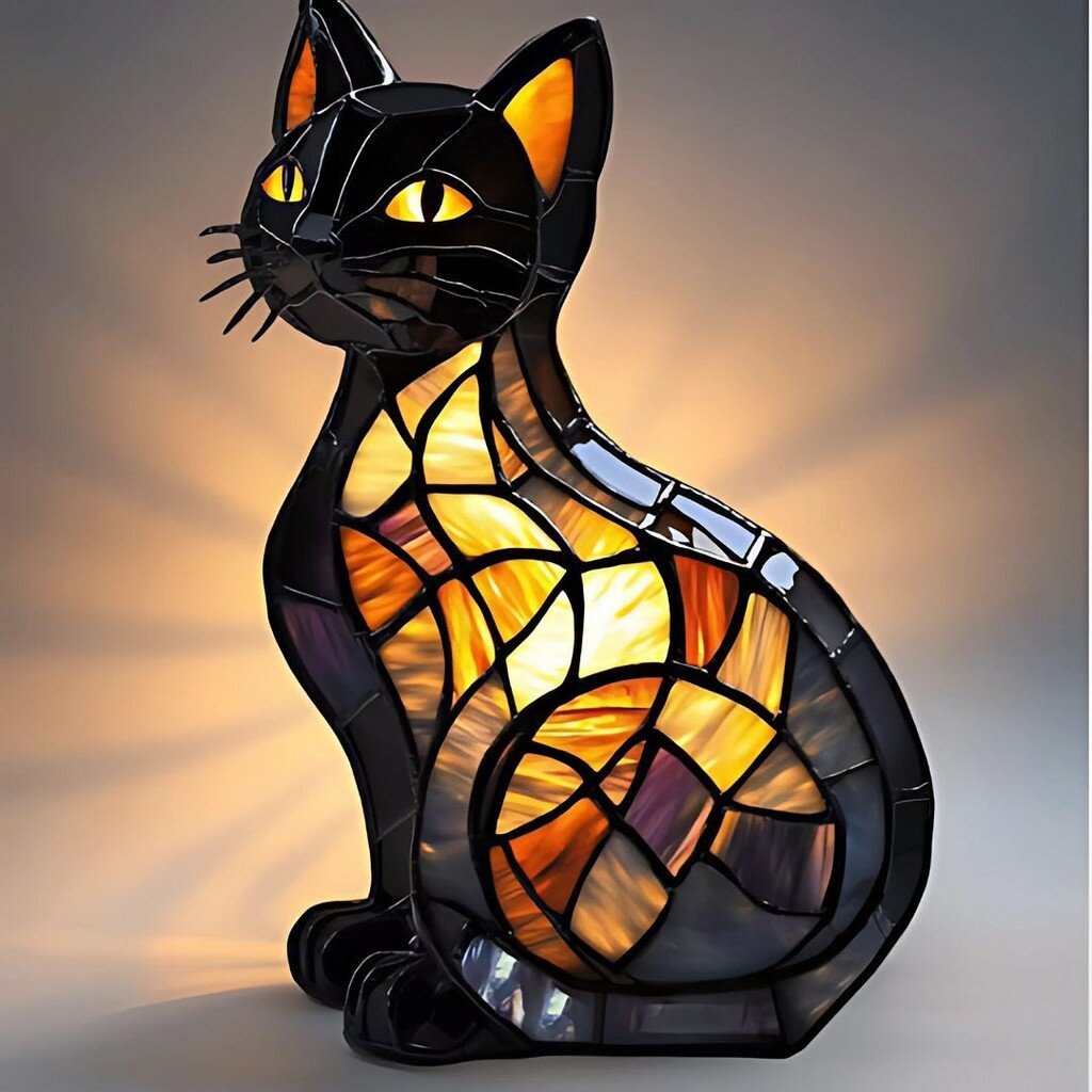 Usb powered resin cat dog night light with and modern design for living room style l