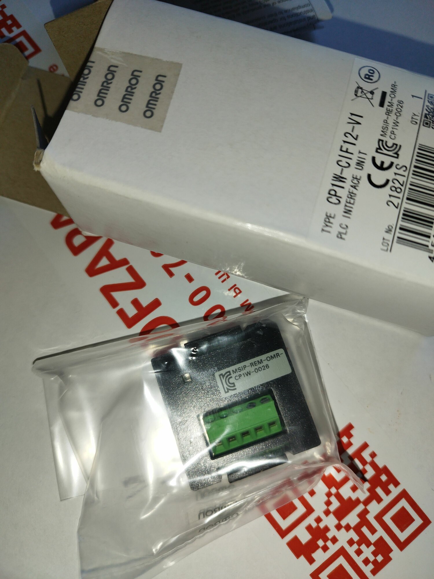 CP1W-CIF12-V1 OMRON Плата интерфейса RS-422/485 для CP1 и CJ2M-CPU3x, до 500 м — фото 1