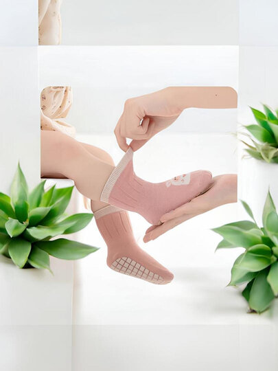 Носки, для мальчиков и девочек (оптом), 1-2 лет, противоскользящие — фото 1