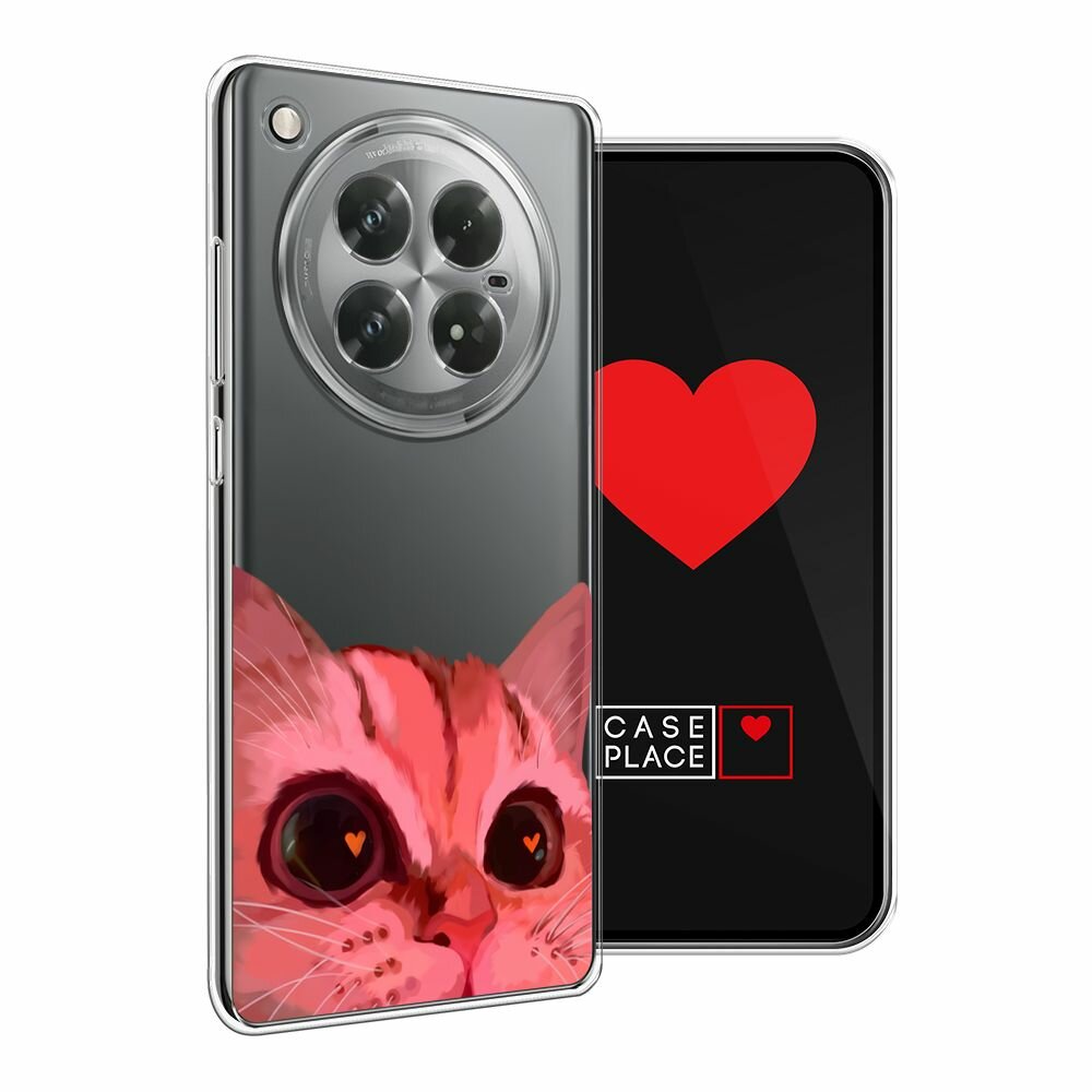 Чехол на Infinix Zero 40 5G / Инфиникс Зеро 40 5G с принтом "Affectionate cat - 8 марта", прозрачный — фото 1