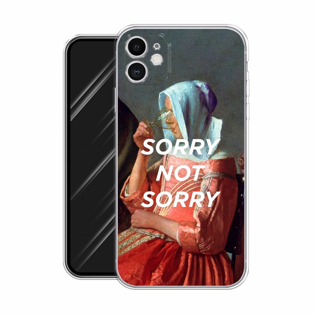 Чехол на Apple iPhone 11 / Айфон 11 с принтом sorry not sorry — фото 1
