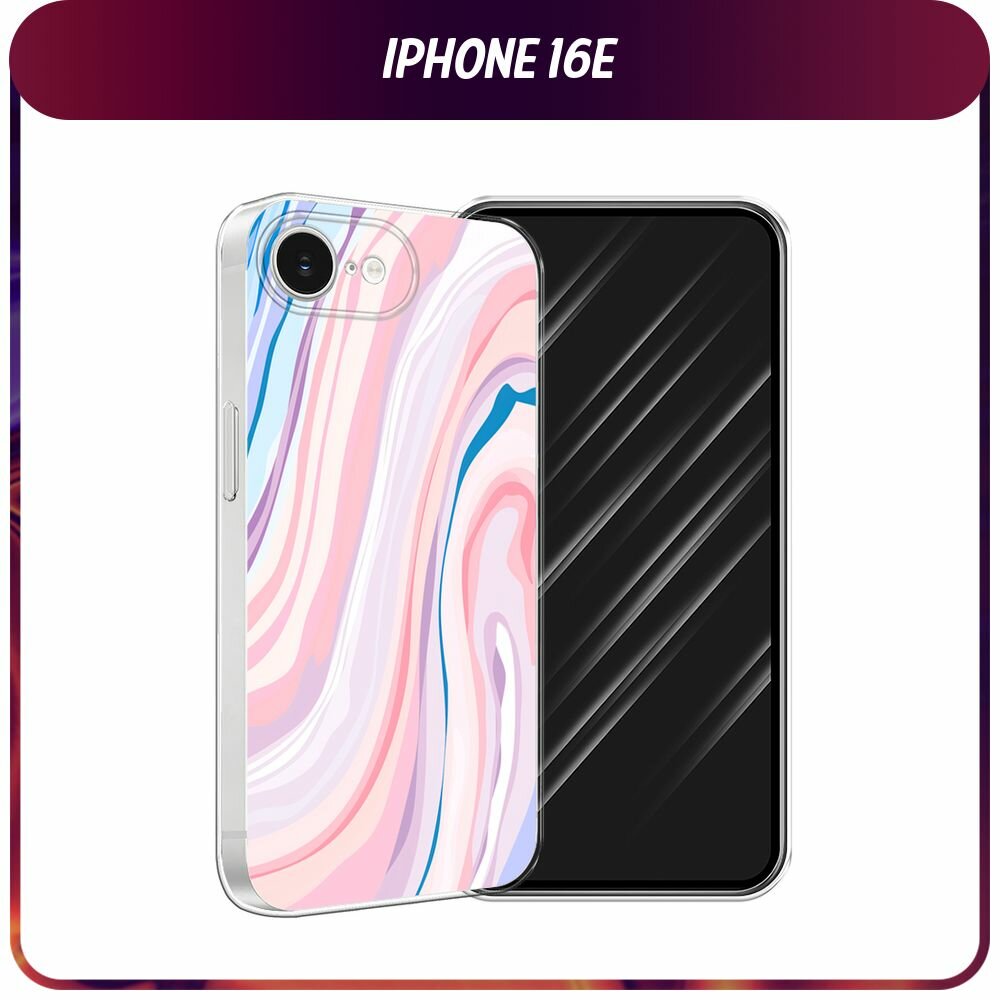 Силиконовый чехол на Apple iPhone 16e/17e / Айфон 16е/17e с принтом Слои краски