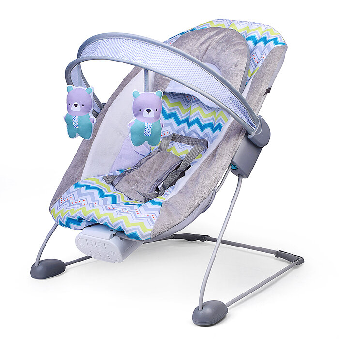 Детский шезлонг Oubaoloon Облачко счастья, съёмный модуль вибрации, колыбельные мелодии 27237