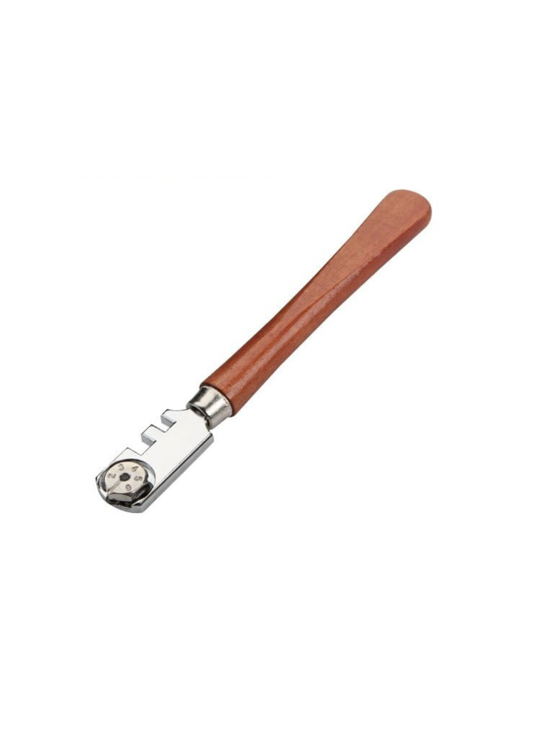 Стеклорез WOKIN 130 мм с деревянной ручкой для точной резки стекла при ремонте и монтаже — фото 1