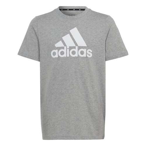 Футболка спортивная adidas, размер 7-8 лет, серый, белый