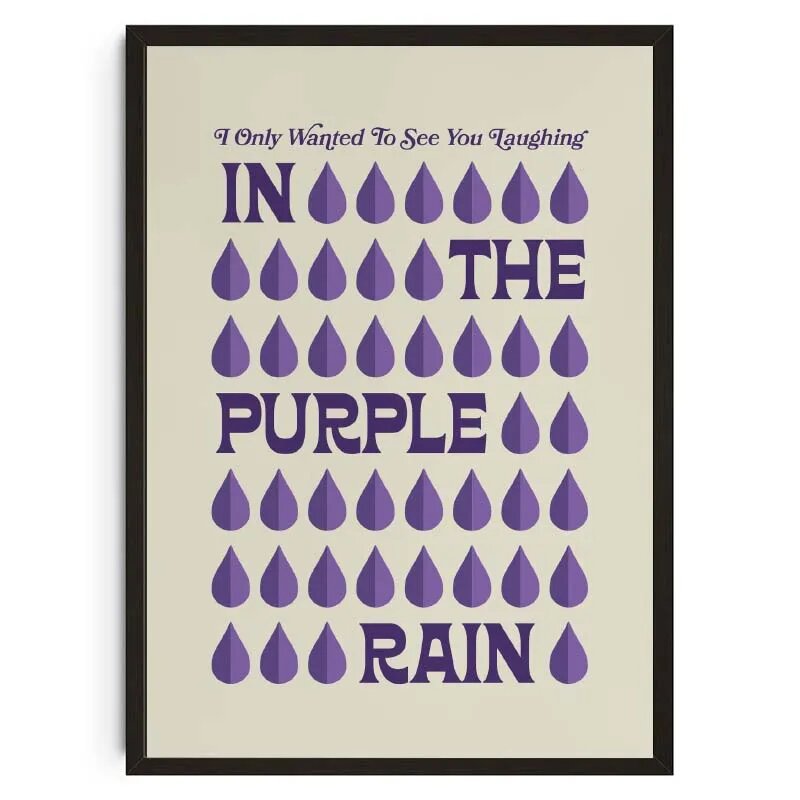Картина "Purple Rain" фиолетовая 20x30см без рамки
