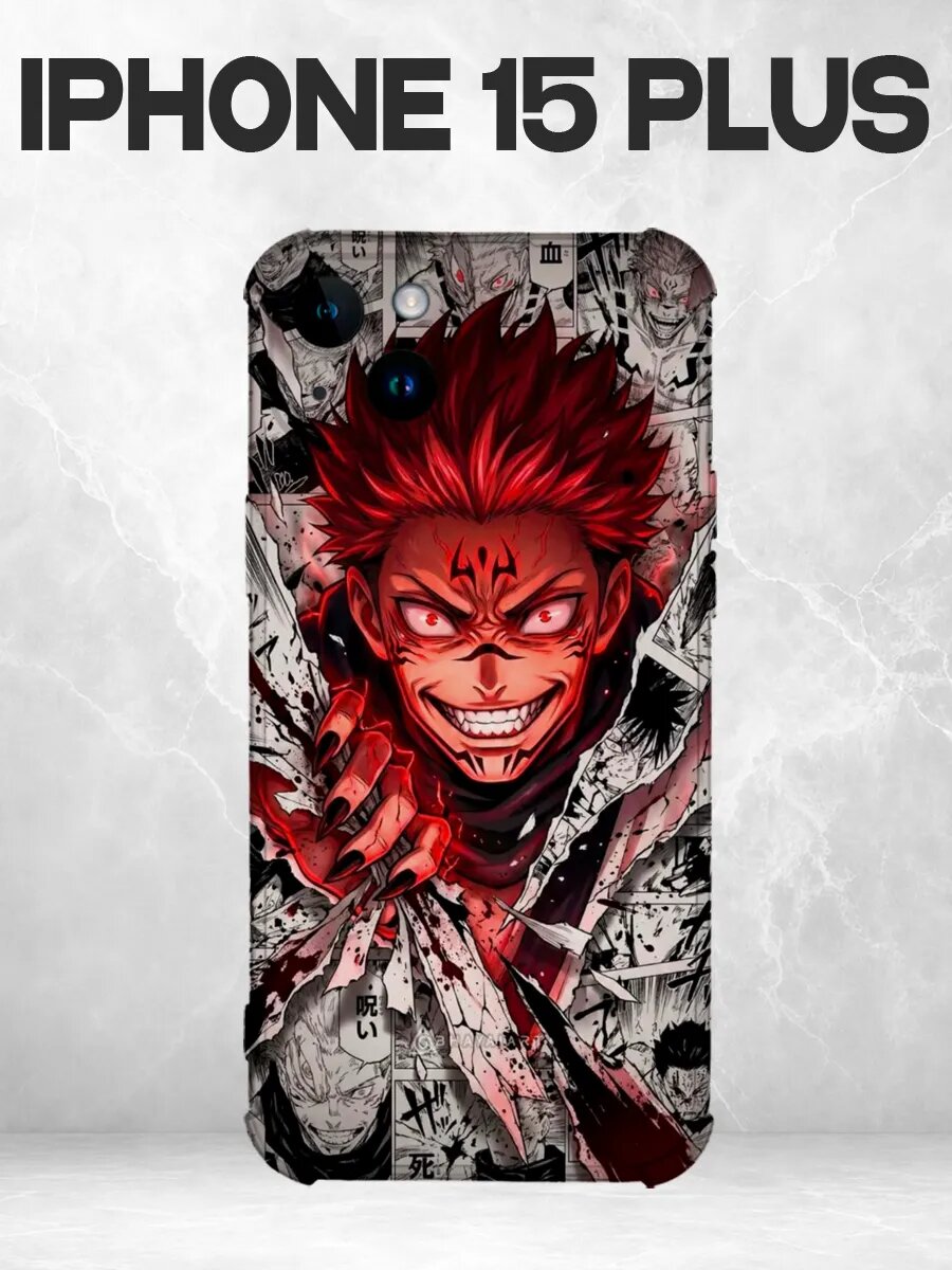 Чехол на iPhone 15 Plus Сукуна Магическая битва манга