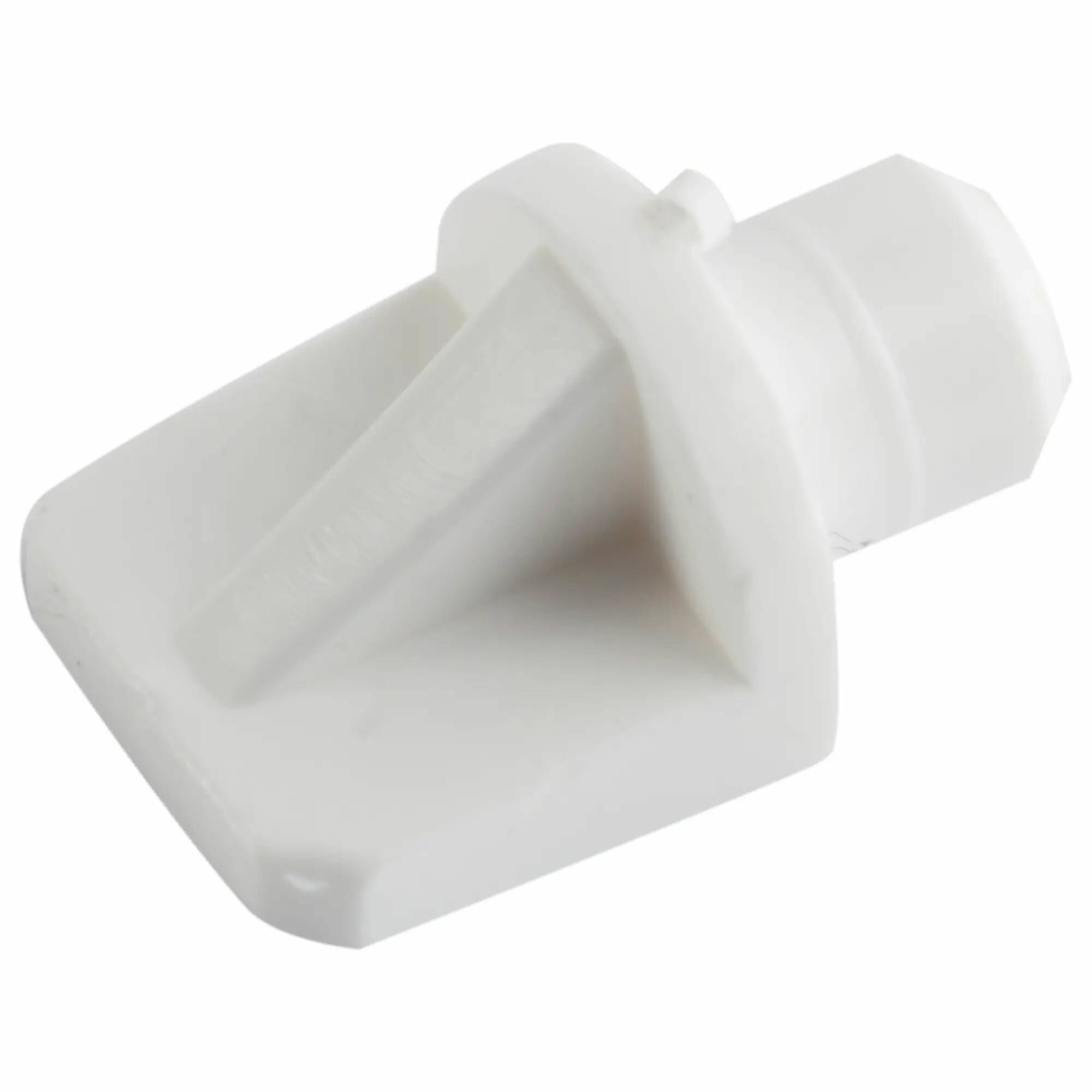 фото Полкодержатель мебельный лопатка 7 мм, пластмасса, цвет белый 16 шт.
