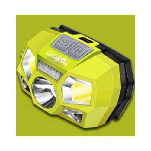 Налобный фонарь Warsun T101, аккумуляторный мощный сенсорный светодиодный , 8 часов работы, 5 режимов работы, регулировка угла, фонарик