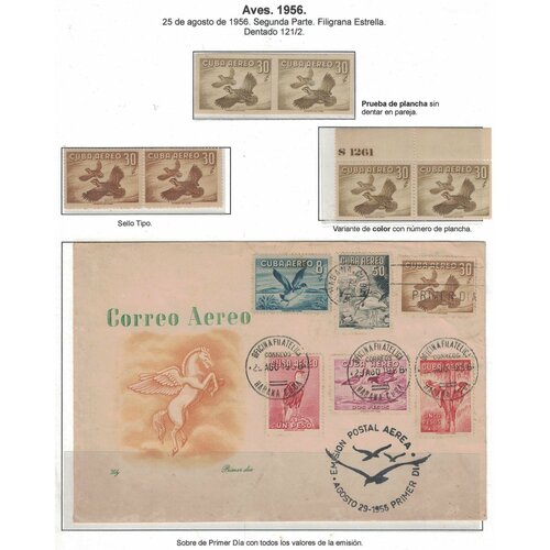Почтовые марки Куба 1956г. Птицы Птицы, Коллекции MNH
