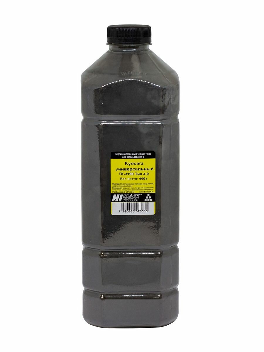 Тонер черный Hi-Black Универсальный для Kyocera TK-3190, Тип 4.0, Bk, 900 г, канистра (401071550925)