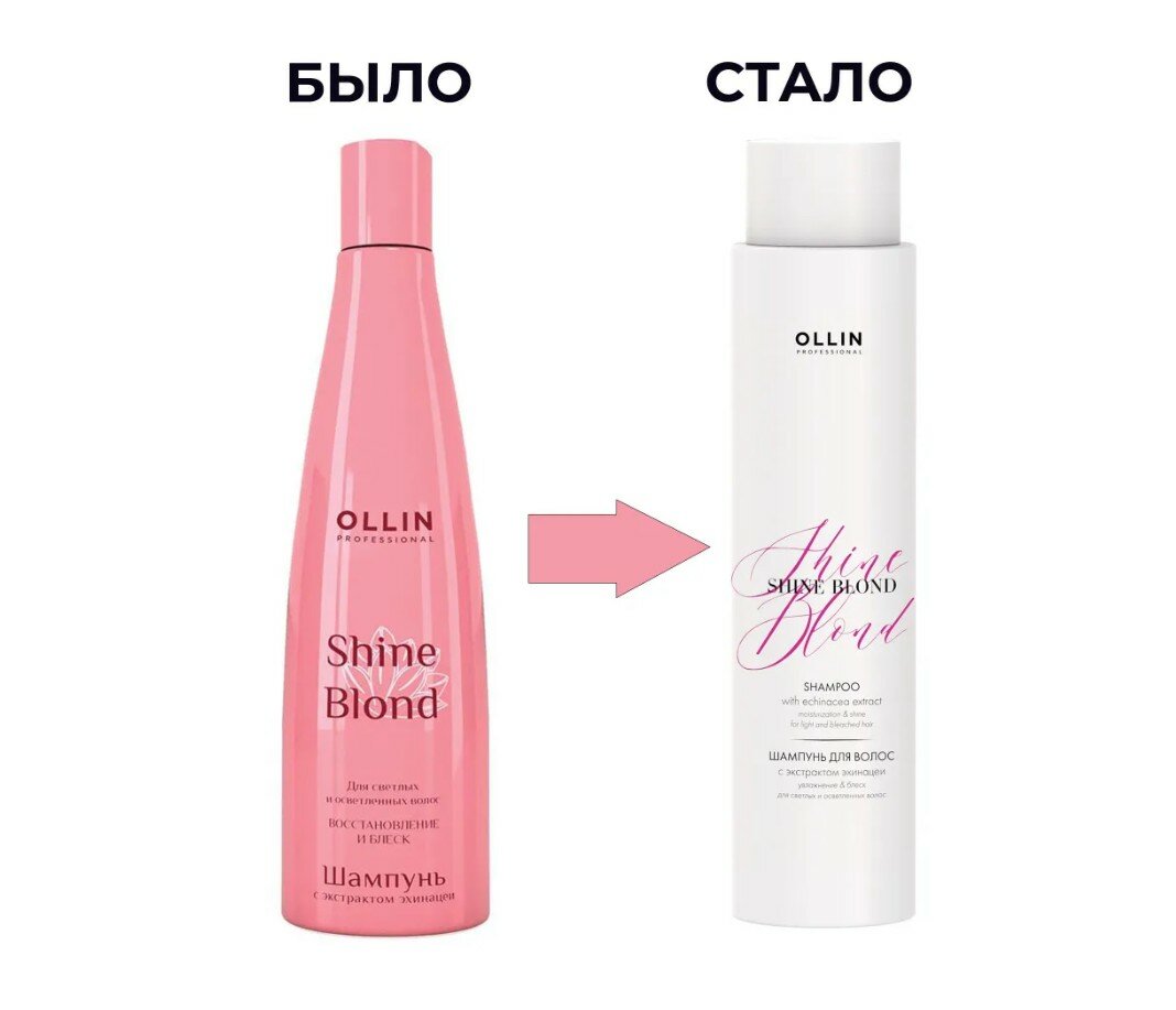 OLLIN Professional шампунь Shine Blond восстановление и блеск для светлых и осветленных волос с экстрактом эхинацеи, 300 мл