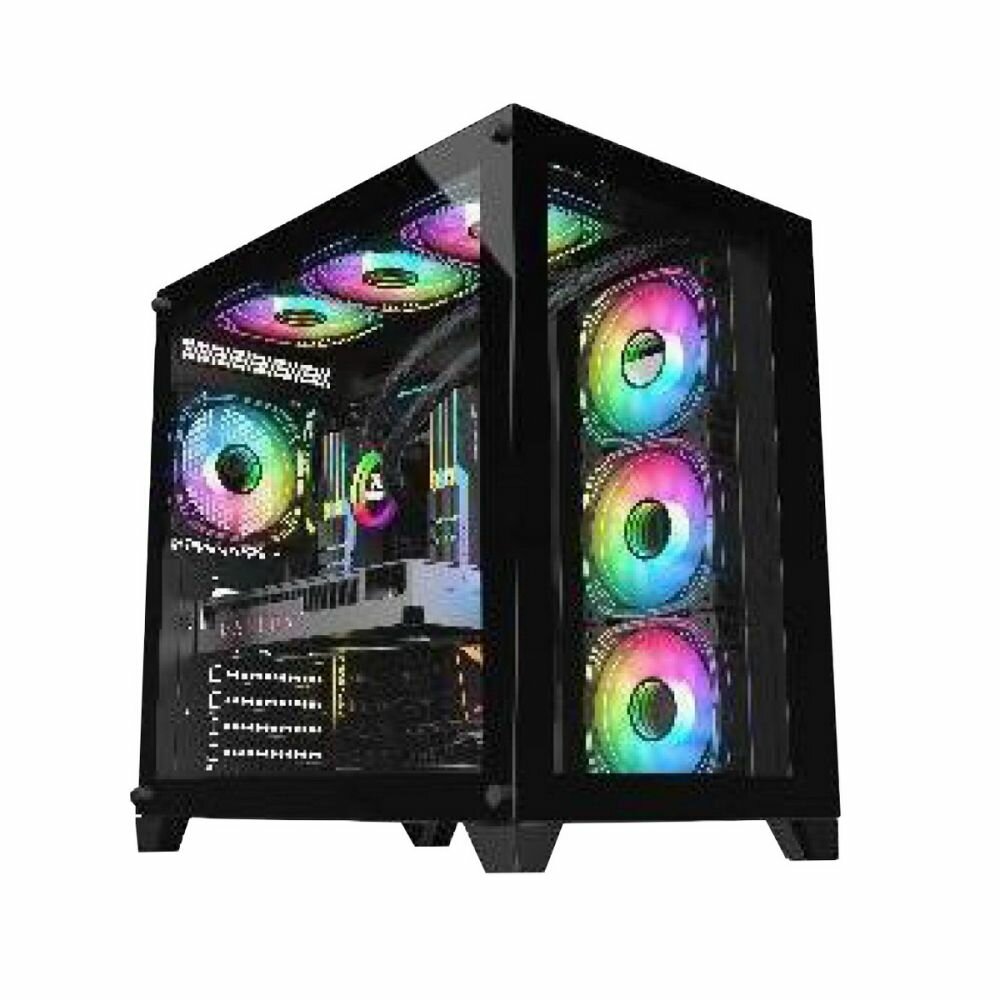 Корпус ALSEYE Knight-B (4 fans), ARGB, Midi-Tower, ATX, черный