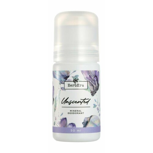 Минеральный шариковый дезодорант без запаха / HerbEra Unscented Mineral Deodorant