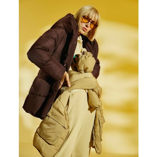 фото Куртка koton, размер 38, бежевый