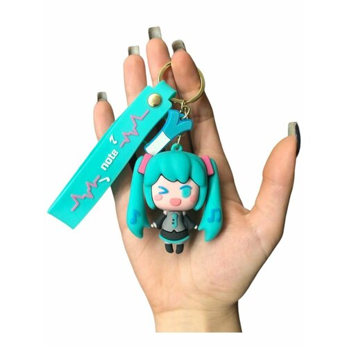 23cm sega vocaloid hatsune miku ribbon x heart action figure hatsune miku collection pvc model toys doll Брелок, гладкая фактура, бирюзовый